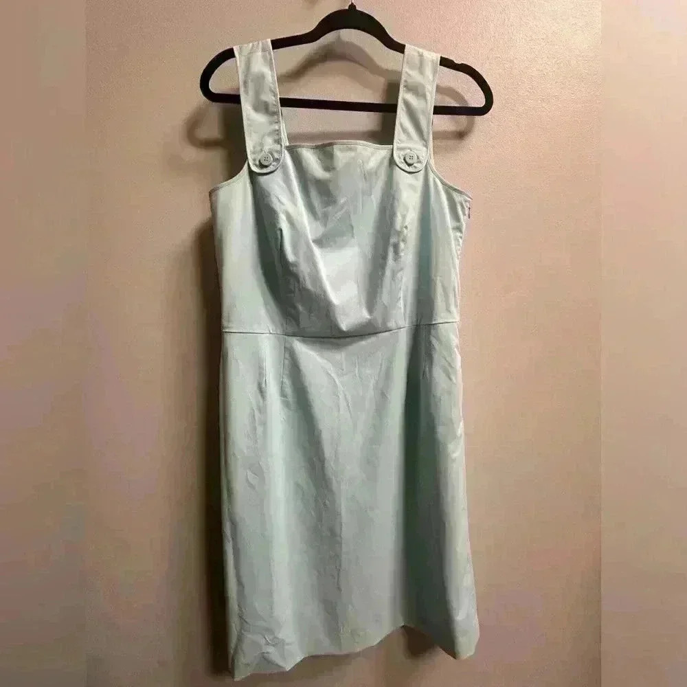 NEW Pendleton Square Neck Jumper Shift‎ Dress Light Blue Women’s 12 Office Basic